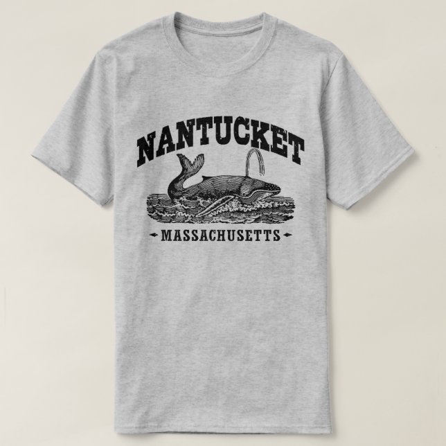 Nantucket Whale T-Shirt (Design Front)