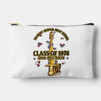 Nanuet Senior HS Knights Reunion Black Gold Accessory Pouch
