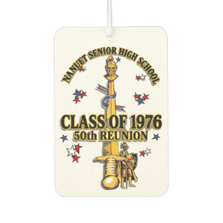 Nanuet Senior HS Knights Reunion Black Gold Air Freshener