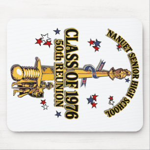 Nanuet Senior HS Knights Reunion Black Gold  Mouse Pad