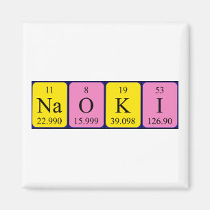 Naoki periodic table name magnet