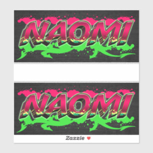 Naomi First Name Graffiti Sticker