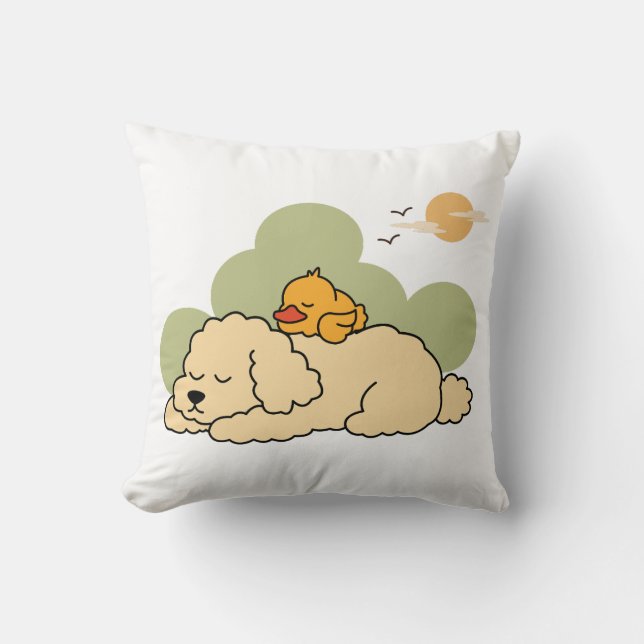 Nap Buddies Throw Pillow (Front)
