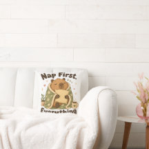 Nap First Cozy Capybara Kawaii