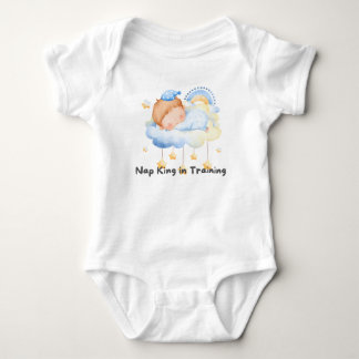👶 "Nap King in Training" 👑💤 Baby Bodysuit
