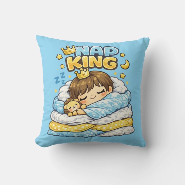 Nap King Kawaii Cushion Pillow  (Front)
