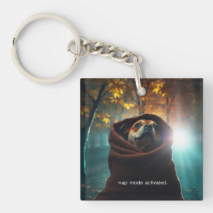 nap mode activated keychain