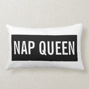Nap queen black white lumbar pillow
