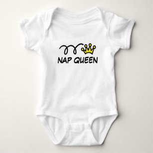 Nap queen bodysuit for new baby boy or girl