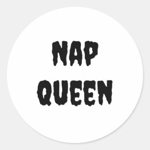 Nap Queen Classic Round Sticker