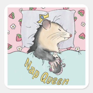 Nap Queen Square Sticker