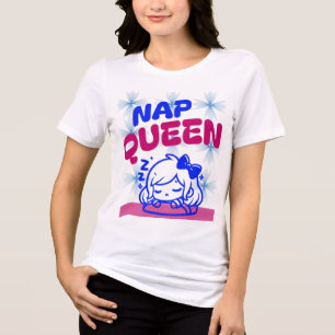 Nap Queen T-Shirt Funny Sleep Lover Tee for Women