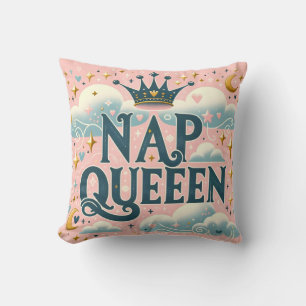 "Nap Queen" Throw Pillow