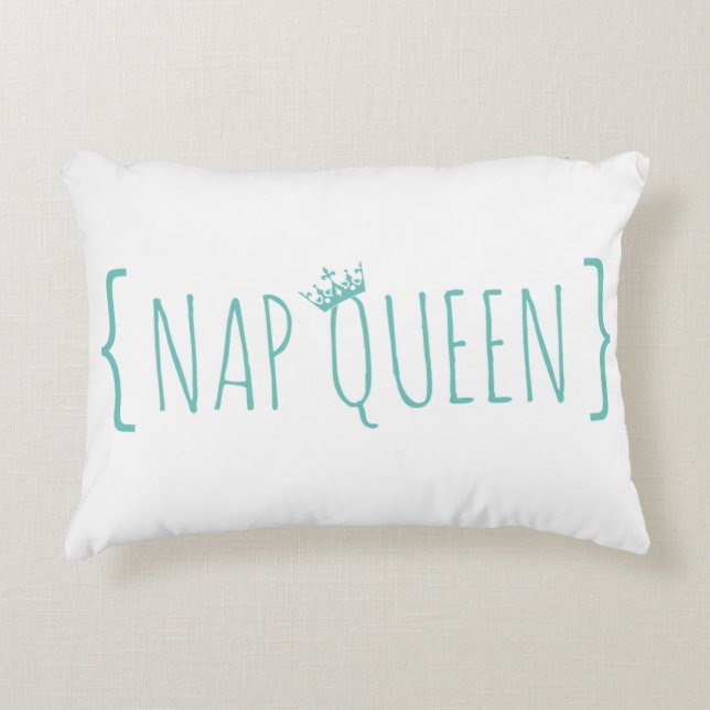 Nap Queen Throw Pillow (Front)