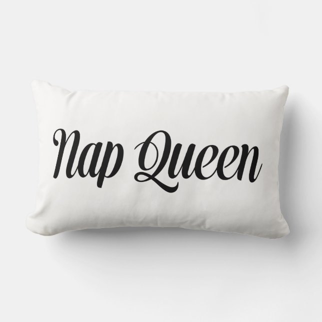 Nap Queen Typography Lumbar Pillow (Front)