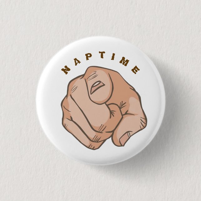 Nap Time Cute Cozy Button (Front)