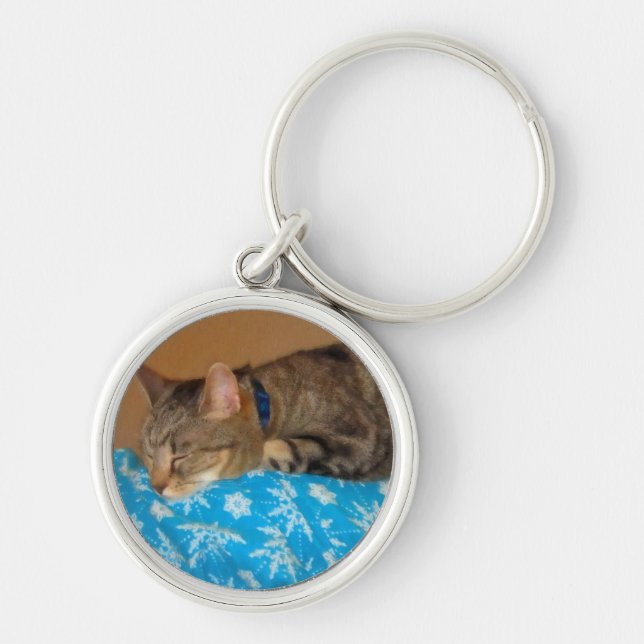Nap Time For Indigo Keychain (Front)