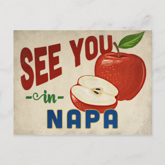 Napa California Apple - Vintage Travel Postcard