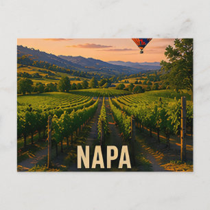 Napa California Vineyard Valley Travel Gift Postcard