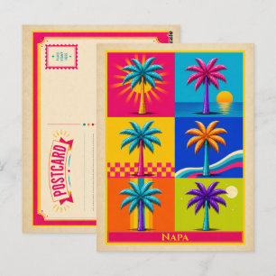 Napa Postcard California Palm Tree Vintage