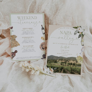 Napa Valley Bachelorette Invitation & Itinerary