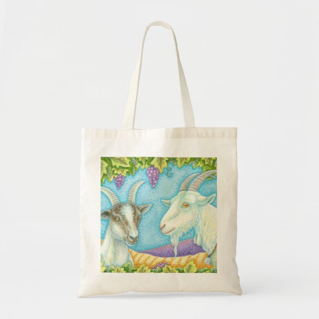 Napa Valley Billy Goat Kid Grapes Tote Bag (Front)