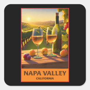 Napa Valley California Square Sticker