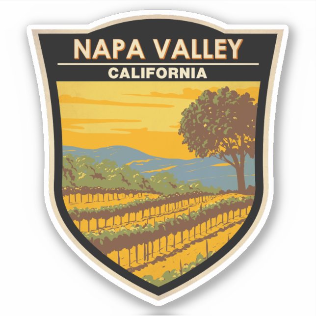 Napa Valley California Travel Art Vintage (Front)