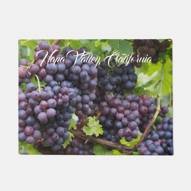 Napa Valley Grapes Door Mat (Front)