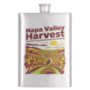 Napa Valley Harvest Autumn Vineyards Har Hip Flask