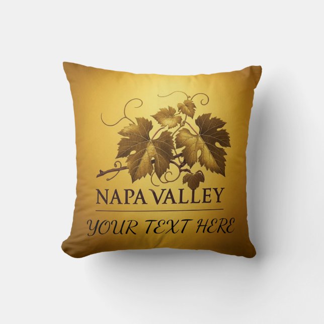 Napa Valley Personalized Beautiful Throw Pillow (Front)