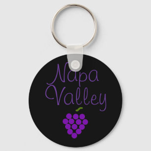 Napa Valley Vineyard Grapes Keychain