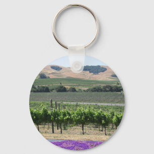 Napa Valley Vineyard Keychain