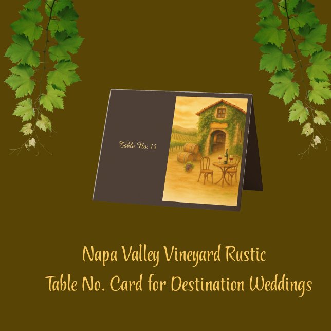 Napa Valley Vineyard Rustic Winn numéros de table (Créateur téléchargé)
