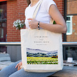 Napa Valley Watercolor Vineyard Landscape Wedding Tote Bag<br><div class="desc">Napa Valley Watercolor Vineyard Landscape Theme Collection.- it's an elegant script watercolor Illustration of Napa Valley vineyard with mountains at the back, Perfect for your Vineyard destination wedding & parties. It’s very easy to customize, with your personal details. If you need any other matching product or customization, kindly message via...</div>