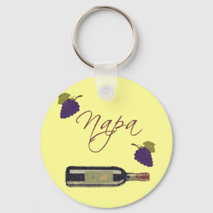 Napa Vintage Wine Bottle Keychain