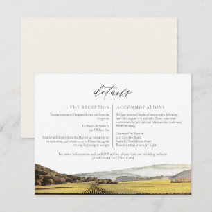 NAPA Watercolor Skyline Travel Details Card