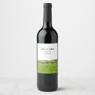 Napa Wedding Favour Personalized Wine Label