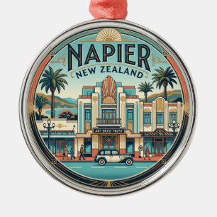 Napier Art Deco Historic Quarter New Zealand Metal Ornament