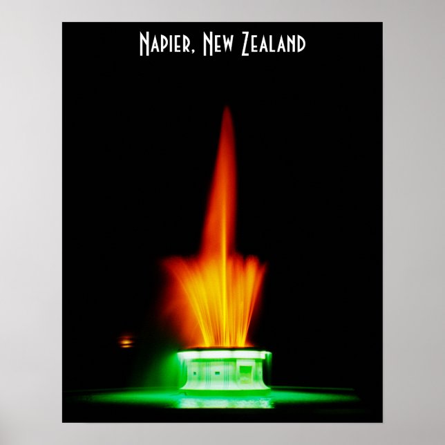 Napier NZ fountain Poster (Front)
