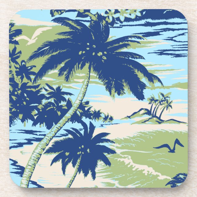 Napili Bay Hawaiian Cork-backed Coasters (Front)