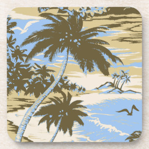 Napili Bay Hawaiian Cork-backed Coasters