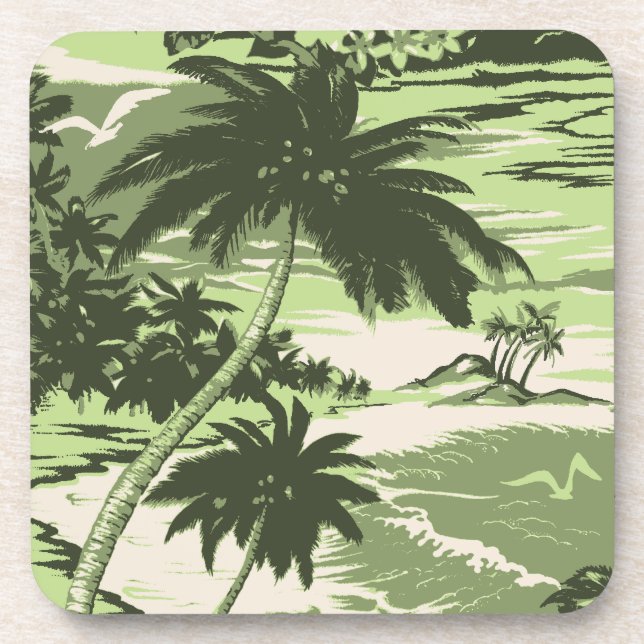 Napili Bay Hawaiian Cork-backed Coasters (Front)