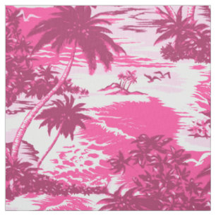 Napili Bay Hawaiian Island Scenic Aloha Print Fabric