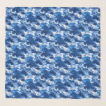 Napili Bay Hawaiian Island Scenic Blue Scarf<br><div class="desc">Ocean Blue colorway. As tropical breezes blow through the palm trees,  gentle waves crash on the shore in this scenic Hawaiian textile print of Napili Bay. Inspired by the vintage Aloha Shirt designs of the 40s,  50s and 60s. This design comes in several colorways.</div>