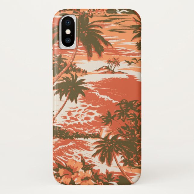 Napili Bay Hawaiian Island Scenic Papaya Case-Mate iPhone Case (Back)