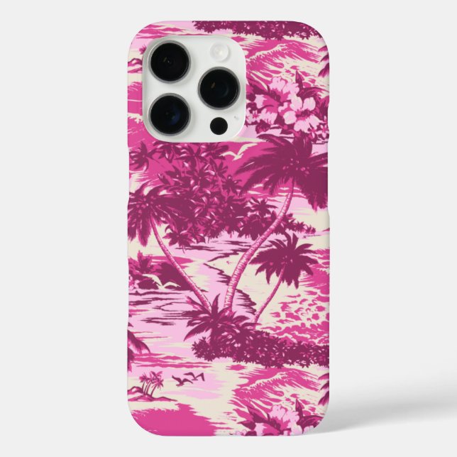 Napili Bay Hawaiian Tropical Pink Case-Mate iPhone Case (Back)