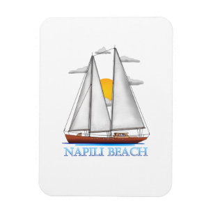 Napili Beach Coastal Nautical Sailing Sailor Magnet