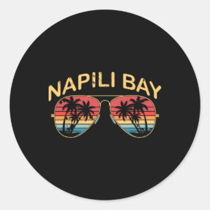 Napili Y Maui Men Women Souvenir Surfboard  Classic Round Sticker