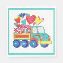 Napkin Truck Hearts